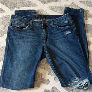 Joe's Jeans Medium Blue Ripped Skinny Jeans